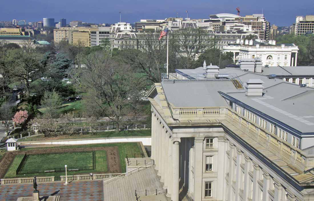 Government buildings.
