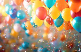 Colorful balloons.